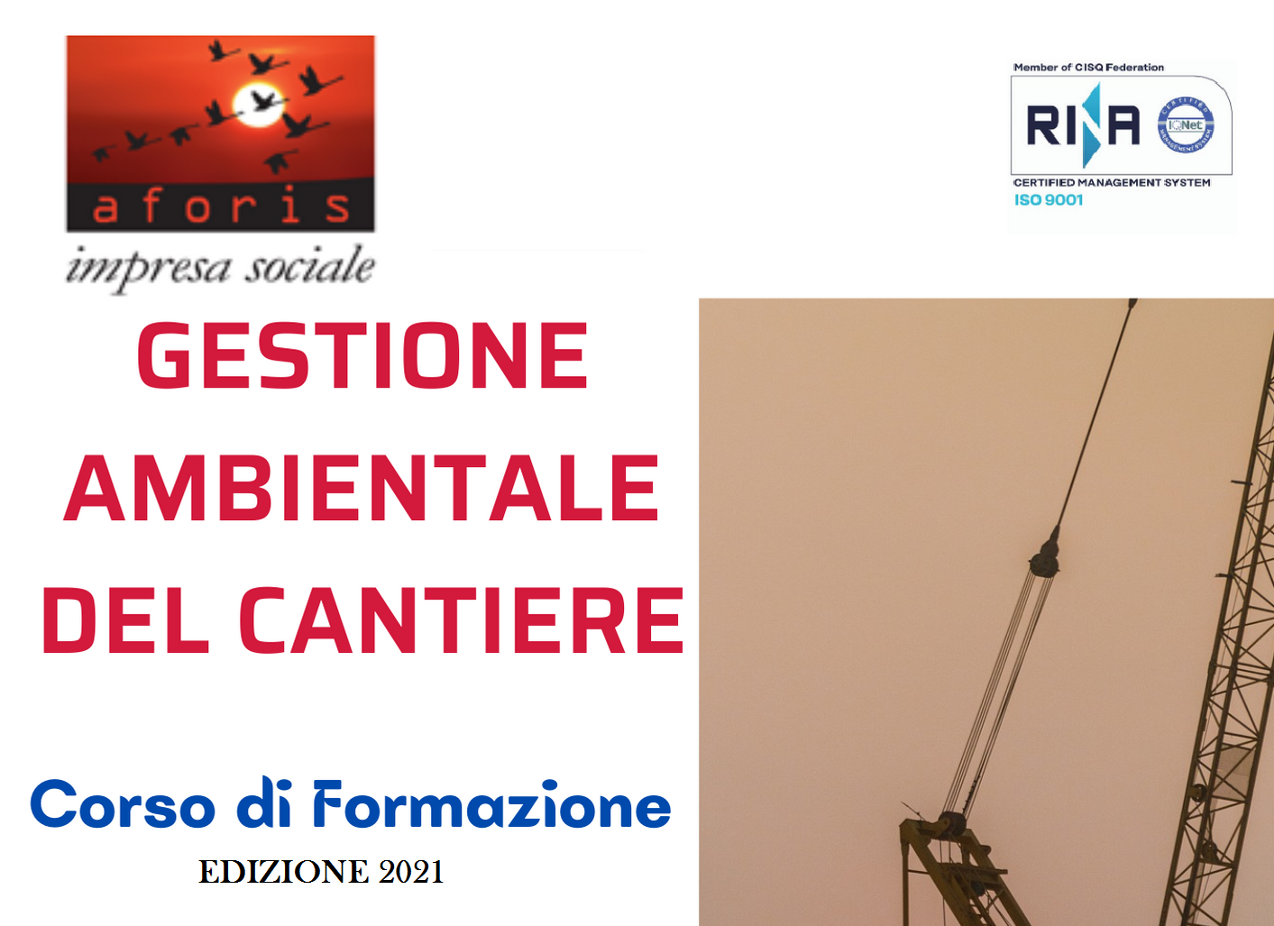 Corso Di Formazione Per Gestione Ambientale Del Cantiere Edizione